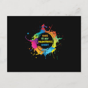 Paintball Game Color Balls Paintball Marker Gesche Postkarte