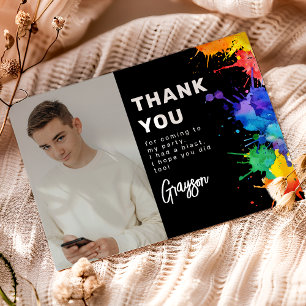 Paintball-Geburtstagsfeier Dankeskarte