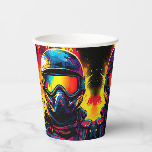 Paintball Geburtstagsparty Personalisiert Pappbecher
