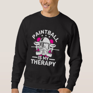 Paintball ist meine Therapie Paintball und Maske Sweatshirt