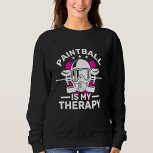 Paintball ist meine Therapie Paintball und Maske Sweatshirt