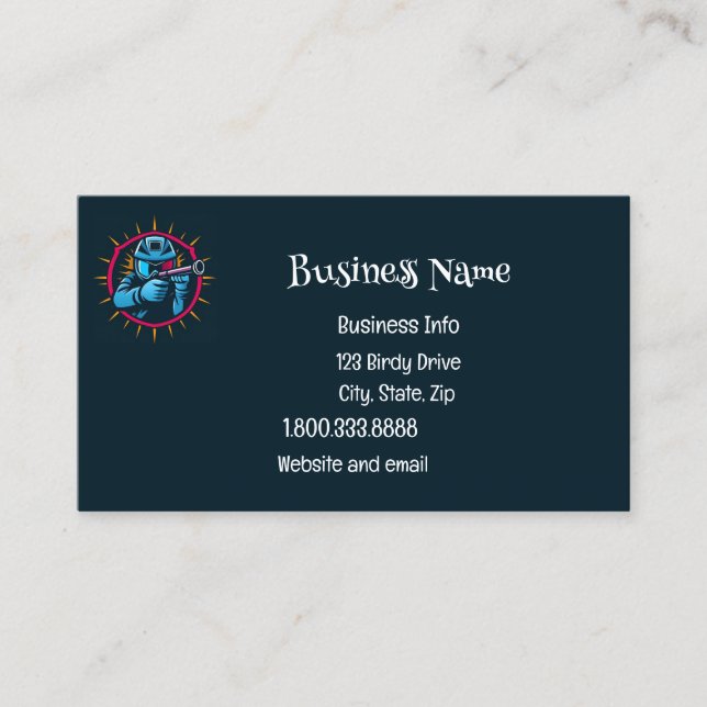 Paintball Logo Game Player Pop Art Graphic Visitenkarte (Vorderseite)