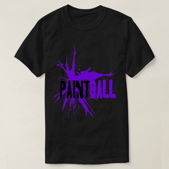 Paintball Neon lila Blank T-Shirt (Design vorne)