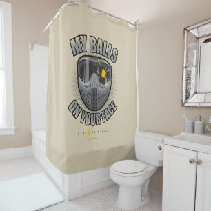 Paintball On Your Face Shower Curtain Duschvorhang