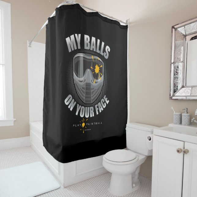 Paintball On Your Face Shower Curtain Duschvorhang (Beispiel)