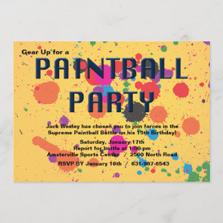 Paintball-Party Einladung