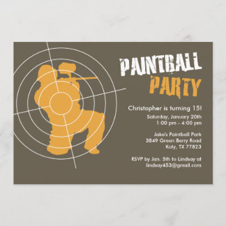 Paintball-Party Einladungen