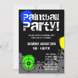 Paintball-Party Einladungen | Gewohnheit lädt ein