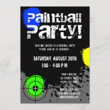 Paintball-Party Einladungen | Gewohnheit lädt ein