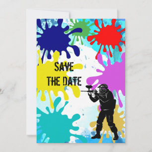 Paintball-Party Save The Date