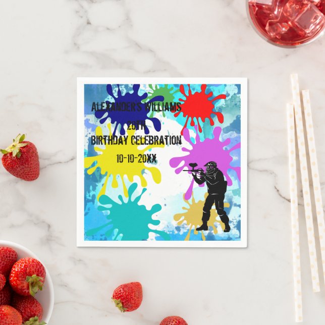 Paintball Party Serviette (Beispiel)