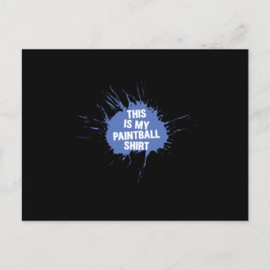 Paintball Player Paintball Outfit Paintball Marker Postkarte