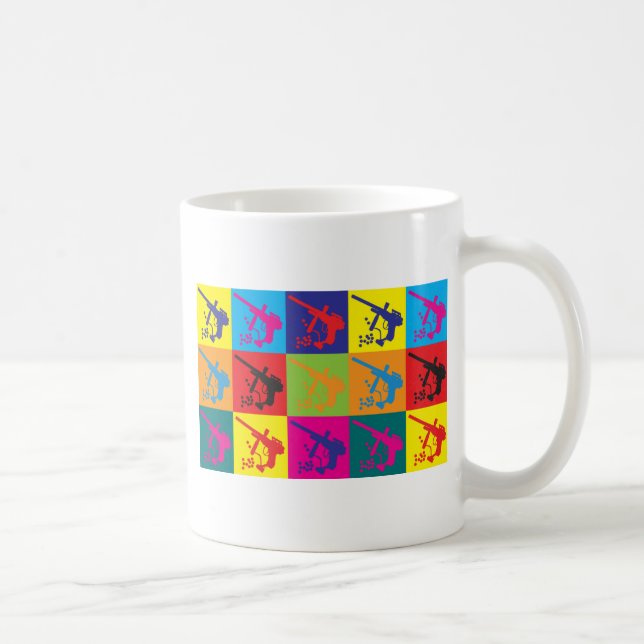 Paintball-Pop-Kunst Tasse (Rechts)