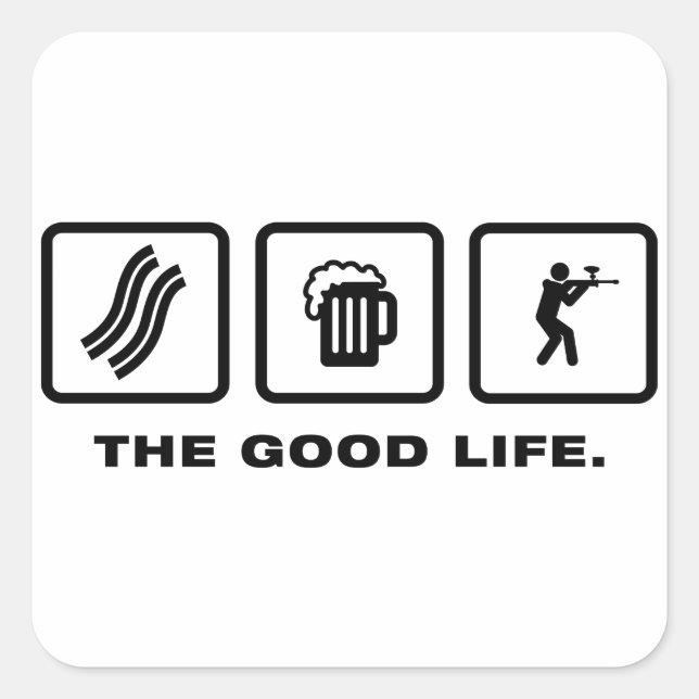 Paintball Quadratischer Aufkleber (Vorderseite)