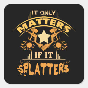 Paintball Quadratischer Aufkleber