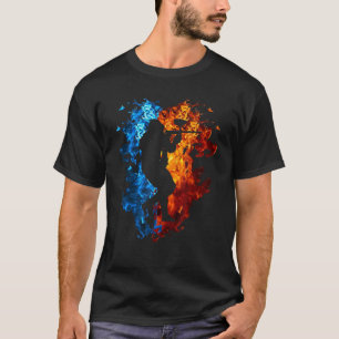 Paintball Red Blue Fire Sports Paintball T-Shirt