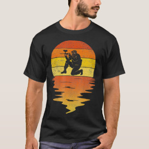 Paintball Retro Sonnenuntergang 70er Vintag Paintb T-Shirt