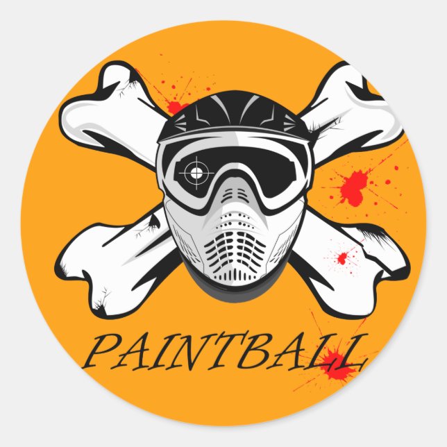 Paintball Runder Aufkleber (Vorderseite)