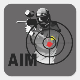 Paintball Shooter - Ziel Quadratischer Aufkleber