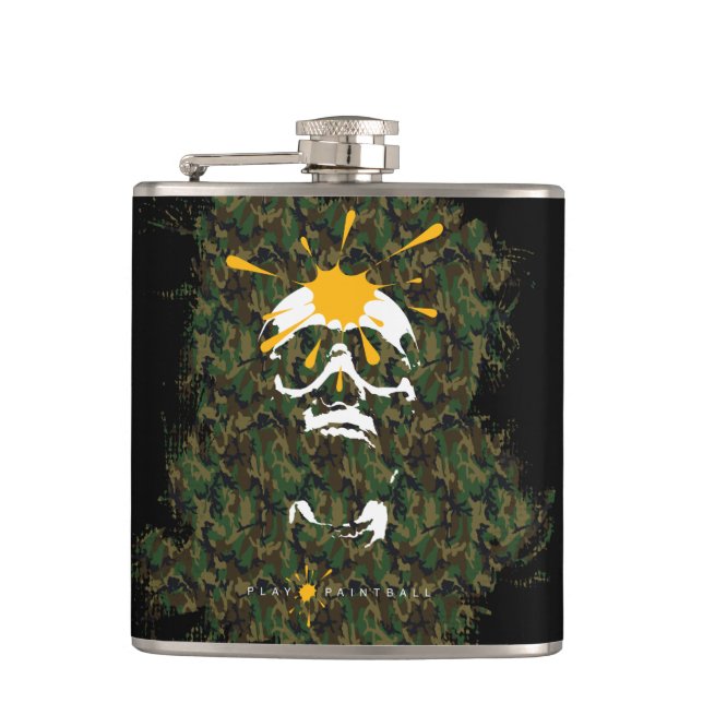 Paintball Skull Flachmann (Vorderseite)