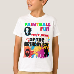 Paintball Spaß Match farbenfrohe Geburtstag T-Shirt