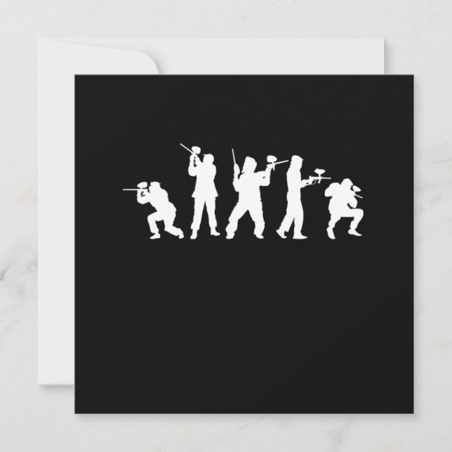 Paintball Spieler Paintball Marker Paintball Gun G Einladung (Vorderseite)