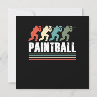 Paintball Spieler Vintag Retro Paintball Marker G Einladung