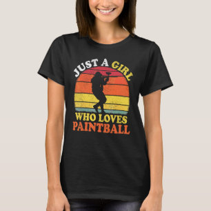 Paintball-Spielerin Vintage Nur Ein Mädchen Das Pa T-Shirt