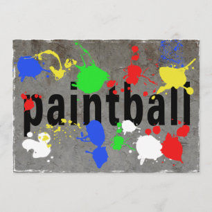 Paintball-Spritzer auf konkreter Wand Einladung