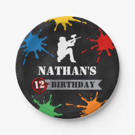 Paintball Spritzer Kindergeburtstag Party Papierpl Pappteller