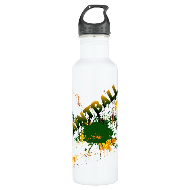 Paintball Spritzer Wasserflasche Edelstahlflasche (Vorderseite)