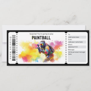 Paintball-Ticket Einladung
