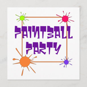 PAINTBALL-TREFFEN-PARTY EINLADUNG LADEN EIN