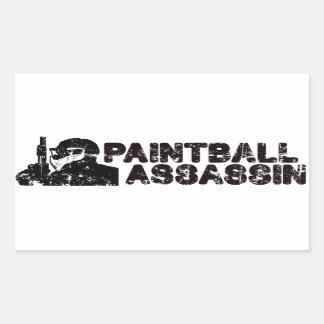 Paintballing Assassin Rechteckiger Aufkleber