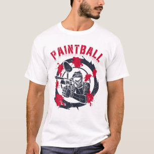 Paintballspieler Paint Ball Spritzer Retro Vintage T-Shirt