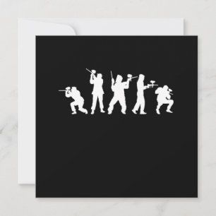 Paintballspieler Paintball Marker Paintball Waffe  Einladung