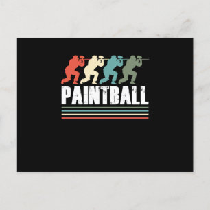 Paintballspieler Vintage Retro Paintball Marker G Postkarte