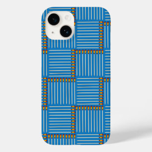 Paintbrush Crosshatch Blue Case-Mate iPhone 14 Hülle