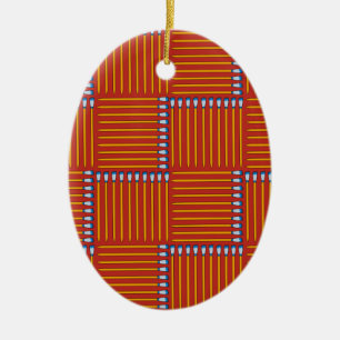 Paintbrush Crosshatch Keramik Ornament