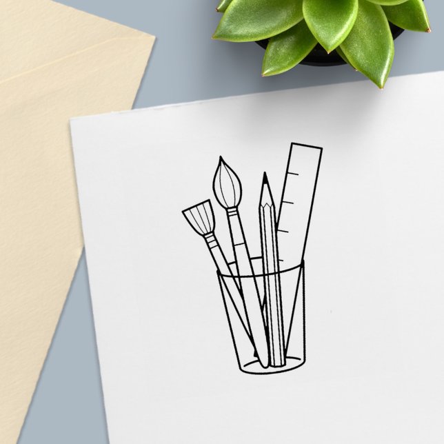Paintbrush Pencil Ruler Kunstgewerbe Permastempel (Von Creator hochgeladen)