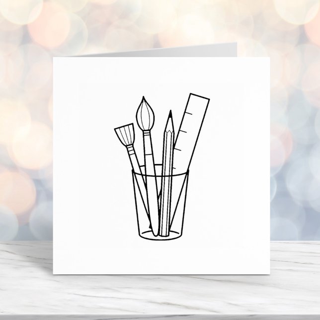 Paintbrush Pencil Ruler Kunstgewerbe Permastempel (Von Creator hochgeladen)