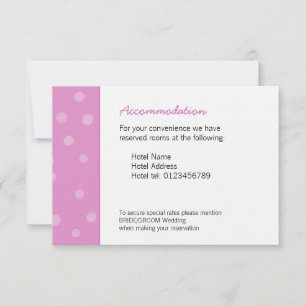Painte Punkte rosa weiße Hochzeitskarte Einladung