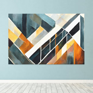 Painted abstract art earth tone  leinwanddruck