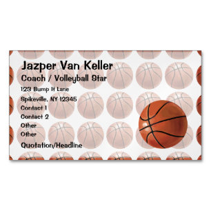 Painted Basketball Muster Magnetische Visitenkarte