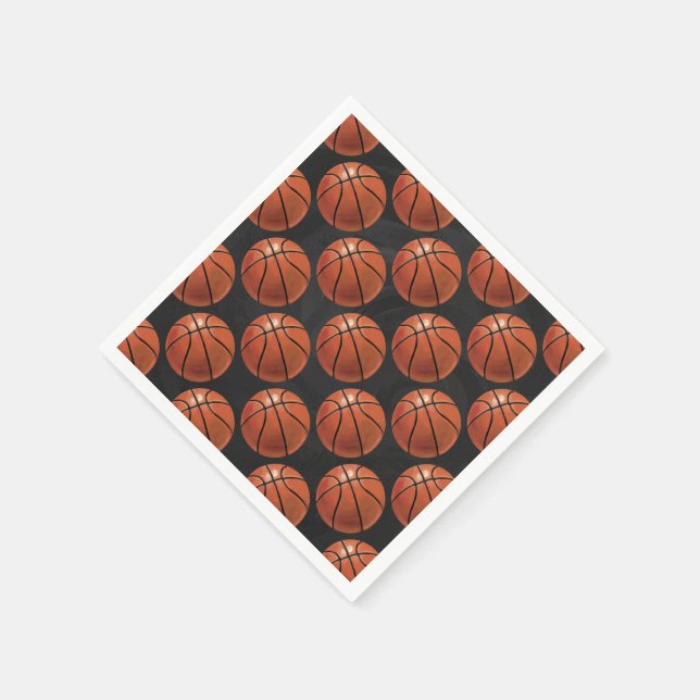 Painted Basketball Muster Serviette (Ecke)