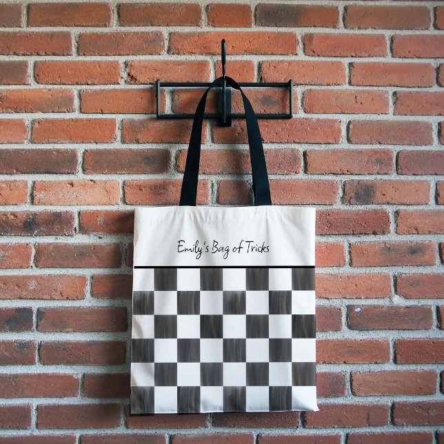 Painted Black Checkerboard Pattern Personalized (Von Creator hochgeladen)