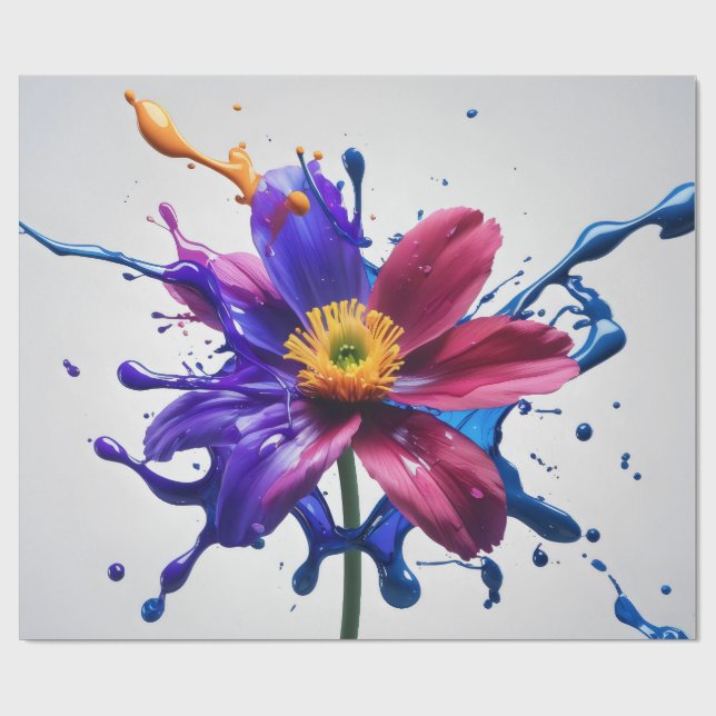 Painted Blossom Geschenkpapier (Flach)