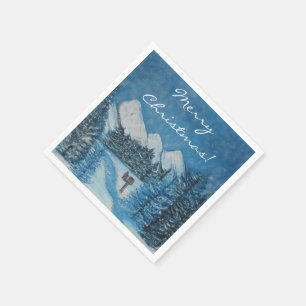 Painted Blue Winter PAPER PARTY NAPKINS Serviette