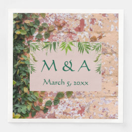 Painted Bricks Green Ivy Hochzeitsessen Napkins Serviette