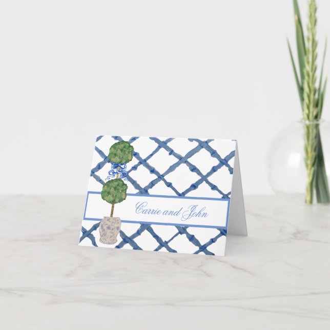 Painted Chinoiserie Ginger Jars Jar Dankeskarte (Vorderseite)